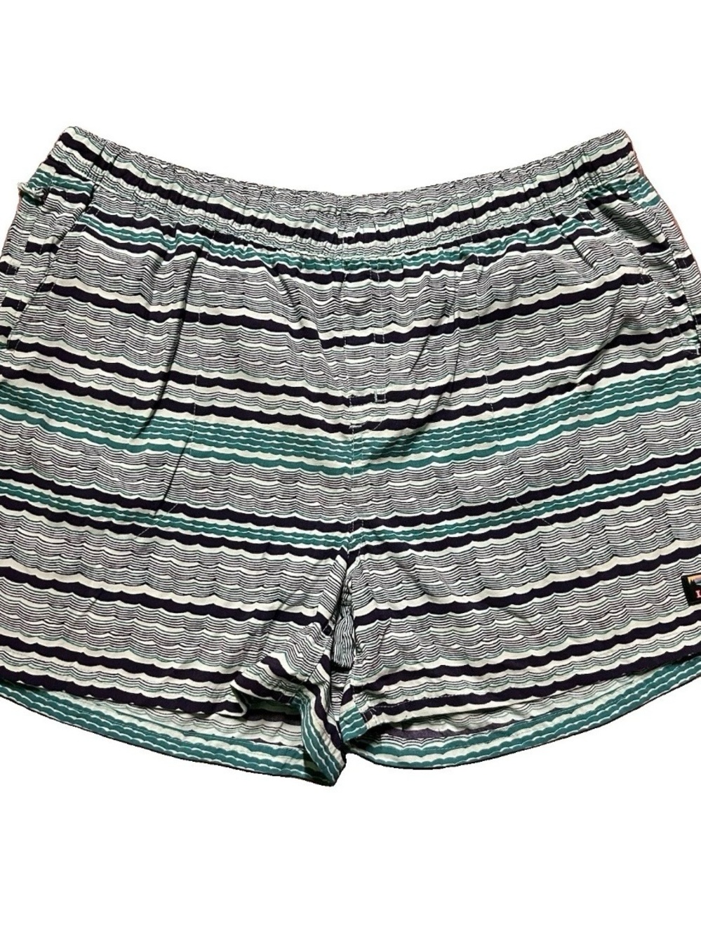 Women’s LL Bean Blue Green Board Shorts Size XL
